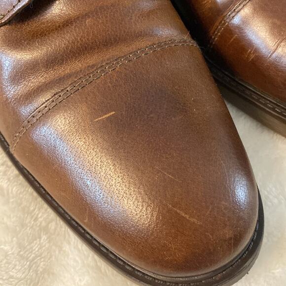 Franco Fortini Easton Brown Leather Cap Toe Boot Size 13 - Picture 9 of 10